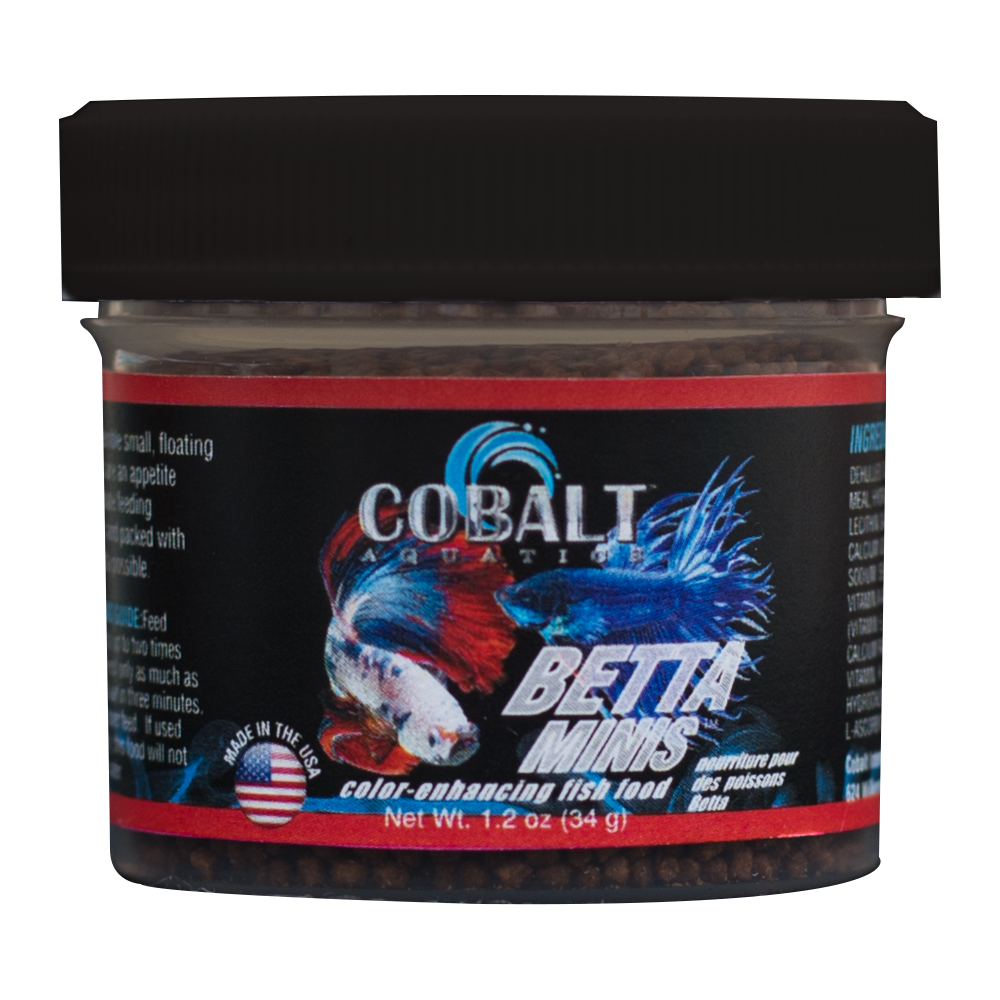 Cobalt Betta Minis Color Enhancing Fish Food 1.2 Ounce