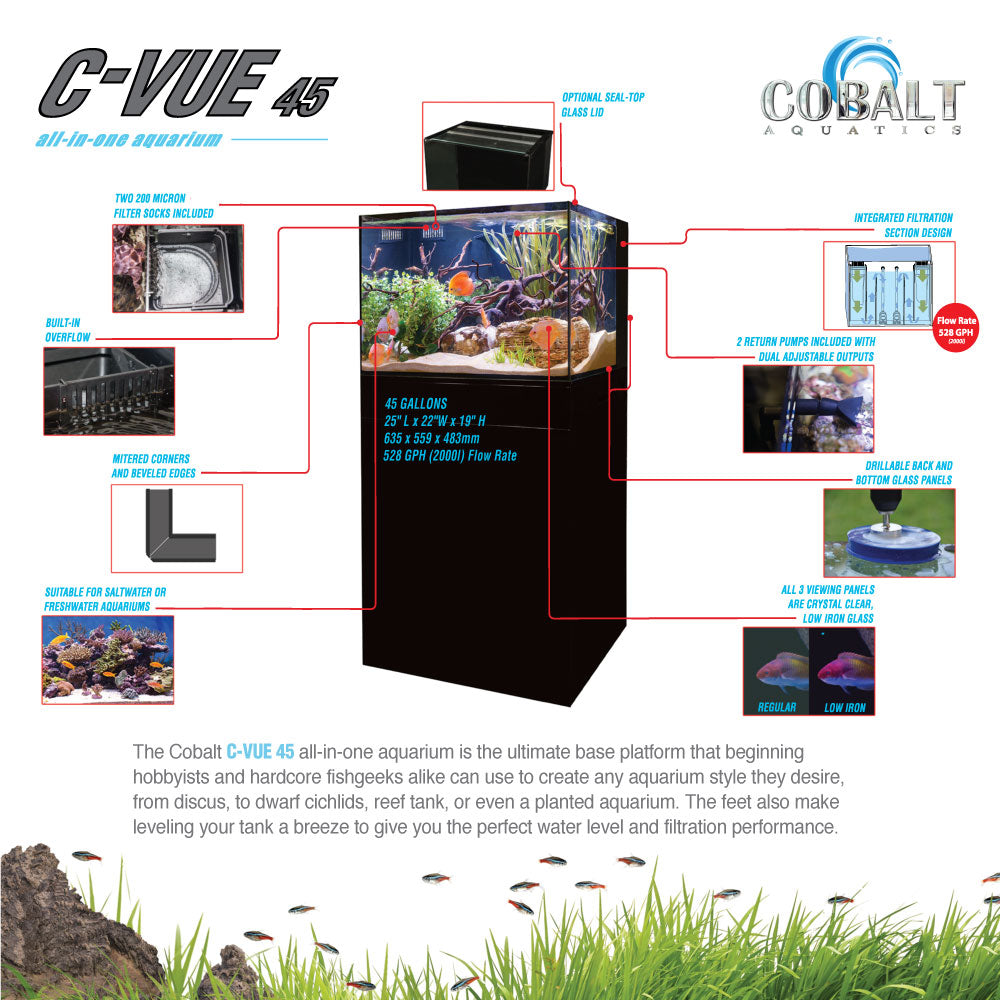 C-Vue 45 Gallon All-In-One Aquarium