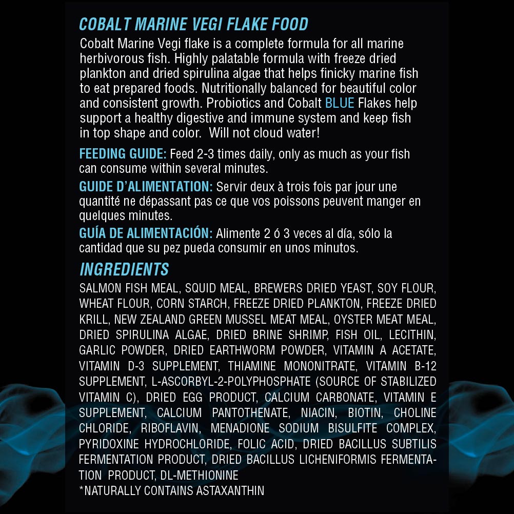 Marine Vegi Flake Ingredients