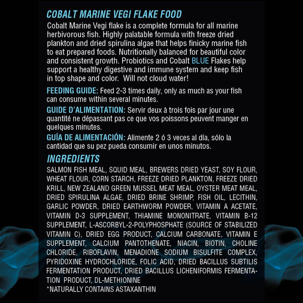 Marine Vegi Flake Ingredients