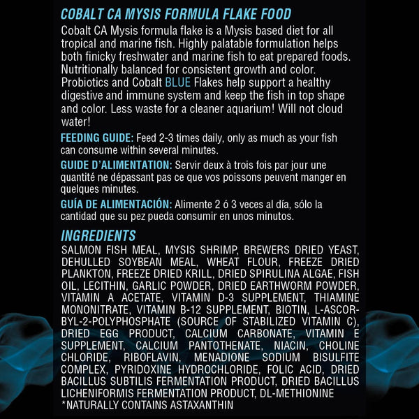 CA Mysis Flake Ingredients