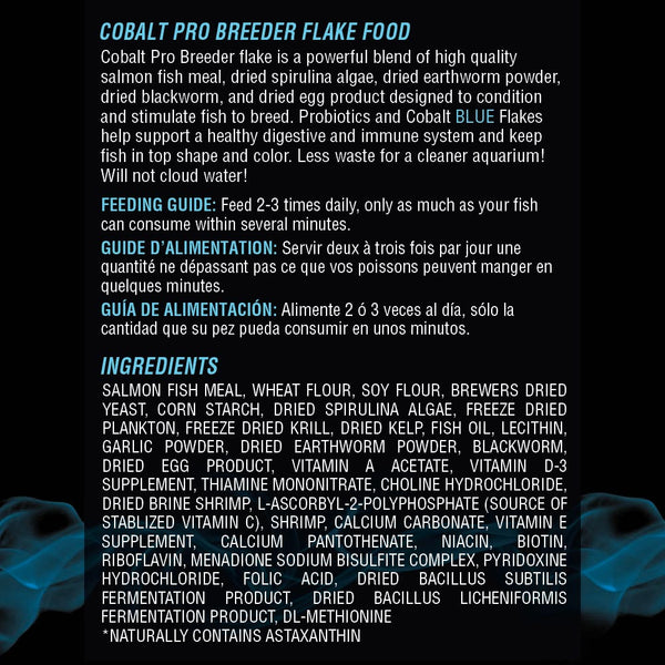 Pro Breeder Flake Ingredients 