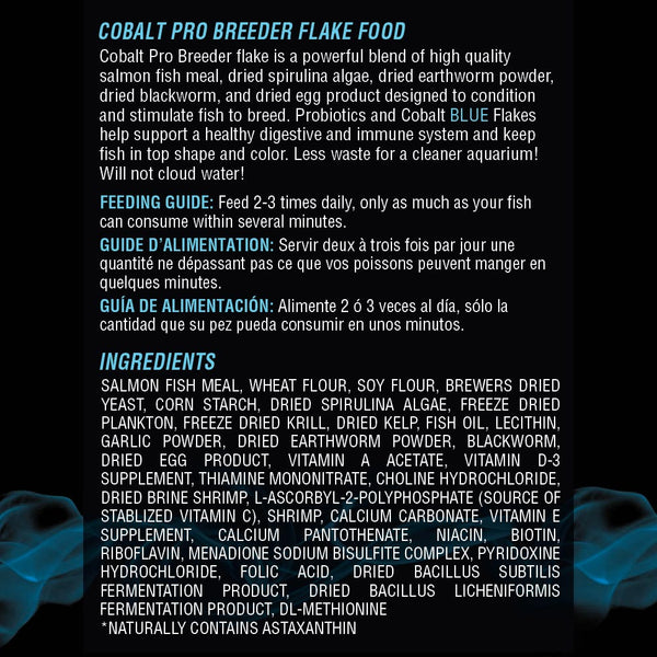 Pro Breeder Flake Ingredients