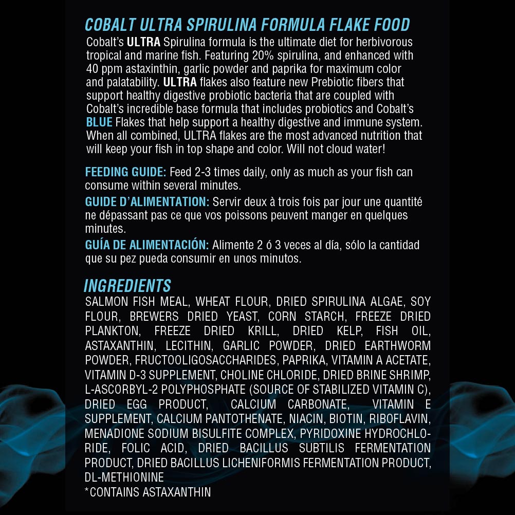 Ultra Spirulina Flake Ingredients 